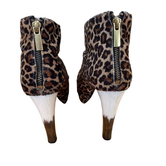 CHIARA FERRAGNI 130MM LEOPARD PRINTED ANKLE BOOTS 10 - Picture 7 of 9